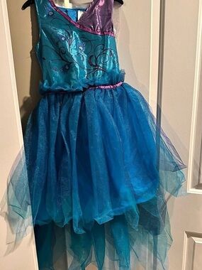 Target Peacock Costume Dress Girls Blue & Pink Dress Size Large Like New